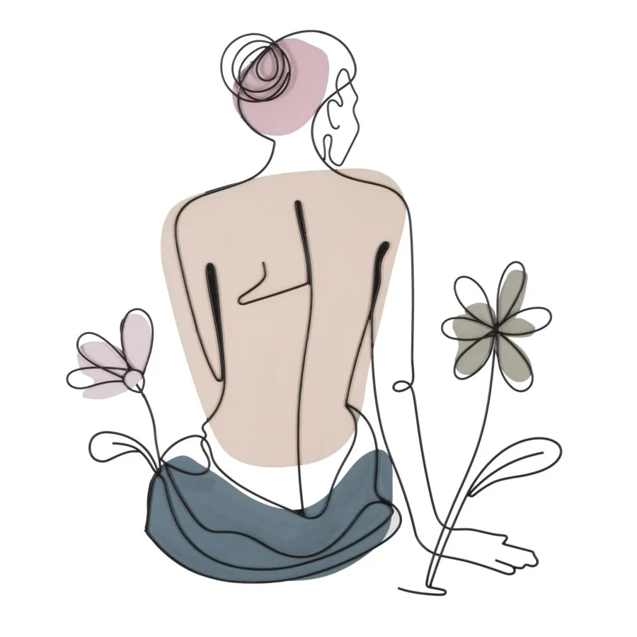 Płyta ścienna LADY z kwiatem 80 1,3 90 cm